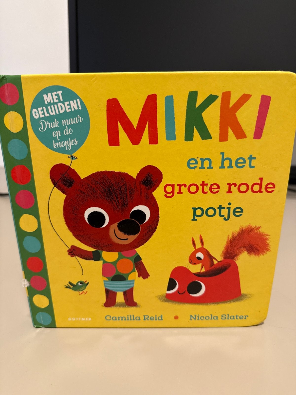 Mikki en het grote rode potje - Geluidenboekje, Ophalen of Verzenden, Zo goed als nieuw, Uitklap-, Voel- of Ontdekboek, 1 tot 2 jaar