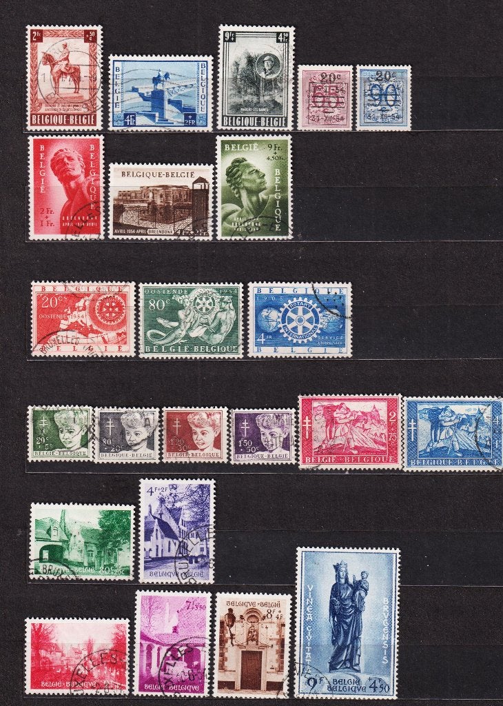 België 1954 volledig jaar gestempeld, Ophalen, Gestempeld, Gestempeld