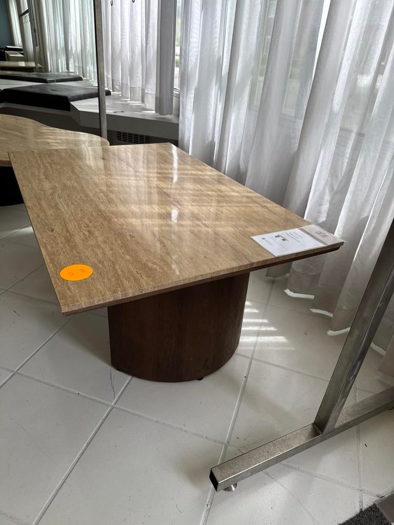 Salontafel Deja Living travertin walnoot 110x70x40 cm, Huis en Inrichting, Tafels | Salontafels, Ophalen, 100 tot 150 cm, Nieuw