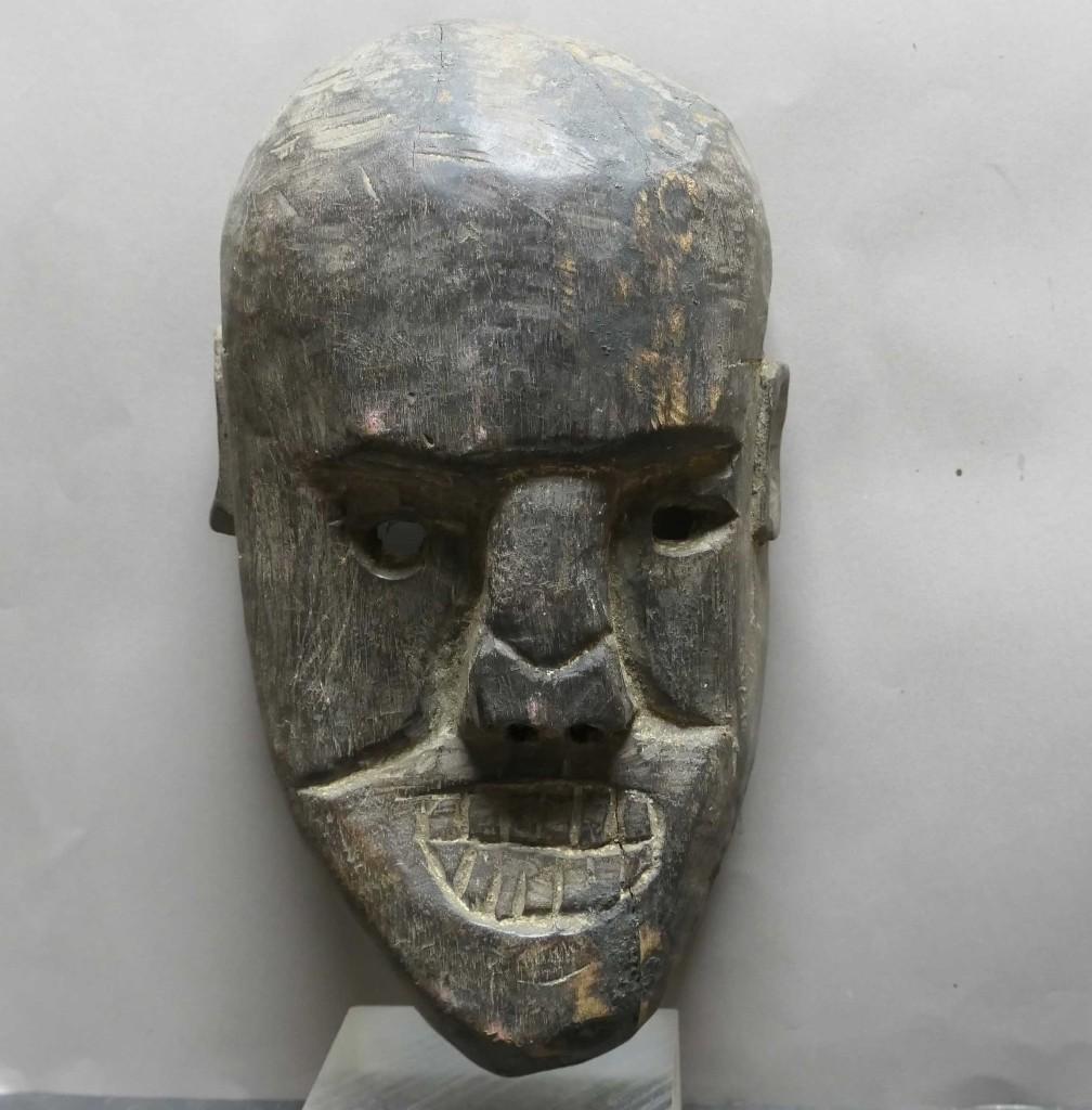 Oud tribal sjamanen masker MQ8 hout kunst Azie Afrika India, Ophalen of Verzenden