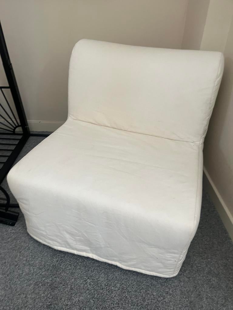Ikea slaap fauteuil Ransta naturel, Ophalen, Gebruikt, Eenpersoons, 190 cm of minder