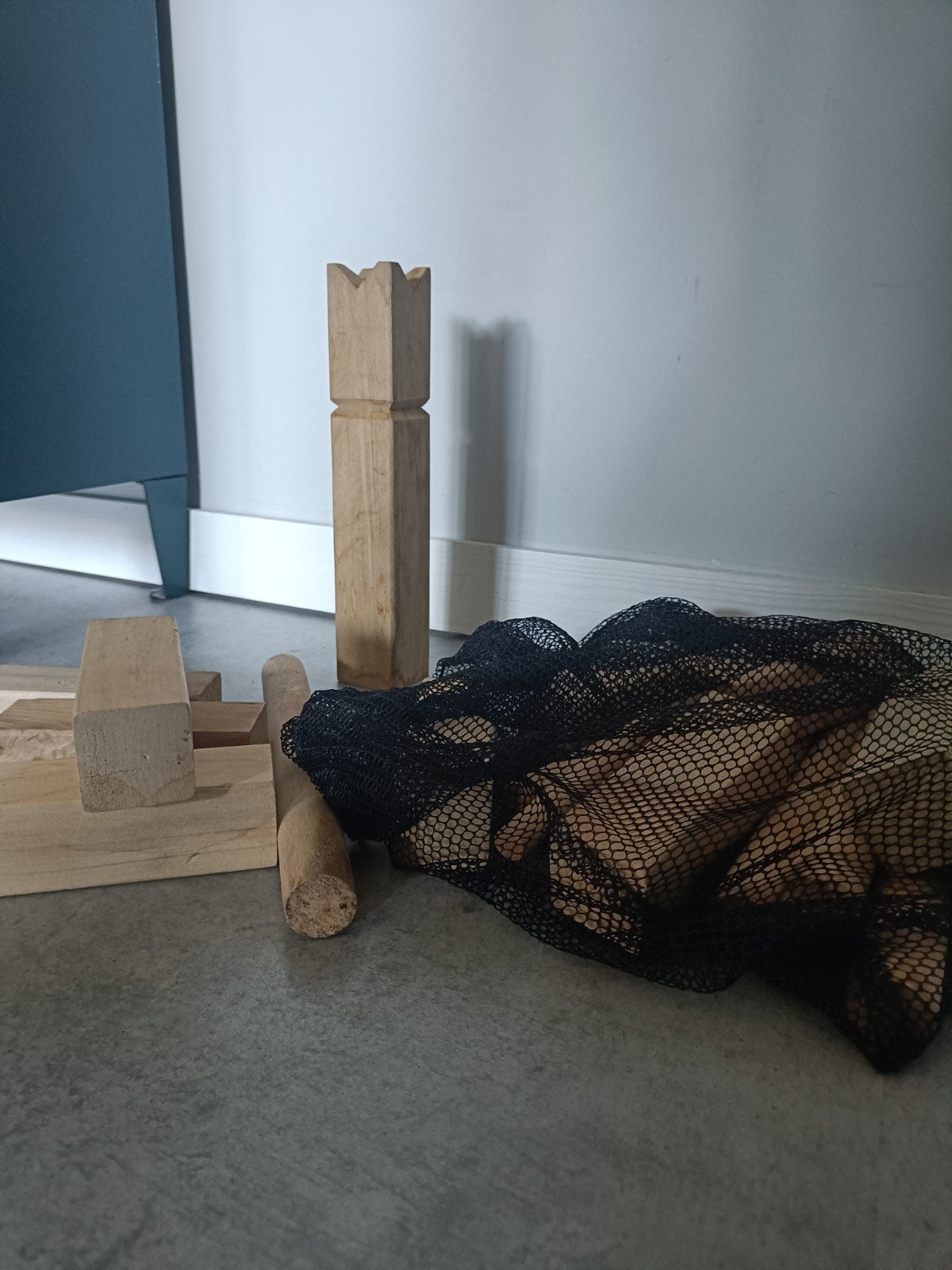 Houten Kubb spel - Compleet en klaar voor gebruik, Ophalen of Verzenden, Gebruikt