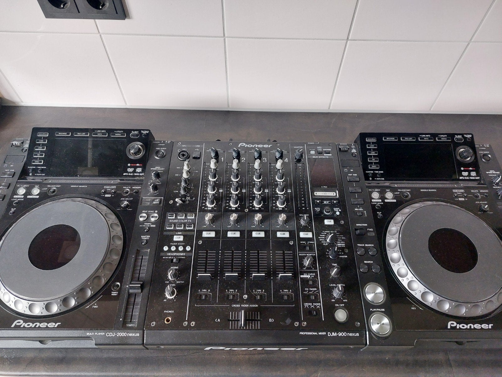 Pioneer CDJ-2000NXS Set met DJM-900NXS Mixer, Muziek en Instrumenten, Dj-sets en Draaitafels, Ophalen, Gebruikt, Pioneer