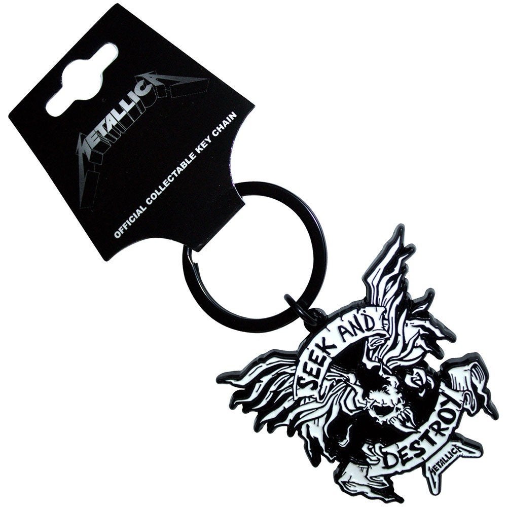 Metallica seek and destroy metalen sleutelhanger keychain, Info@deconoord.nl, Deco Noord, Nieuw, Ophalen of Verzenden