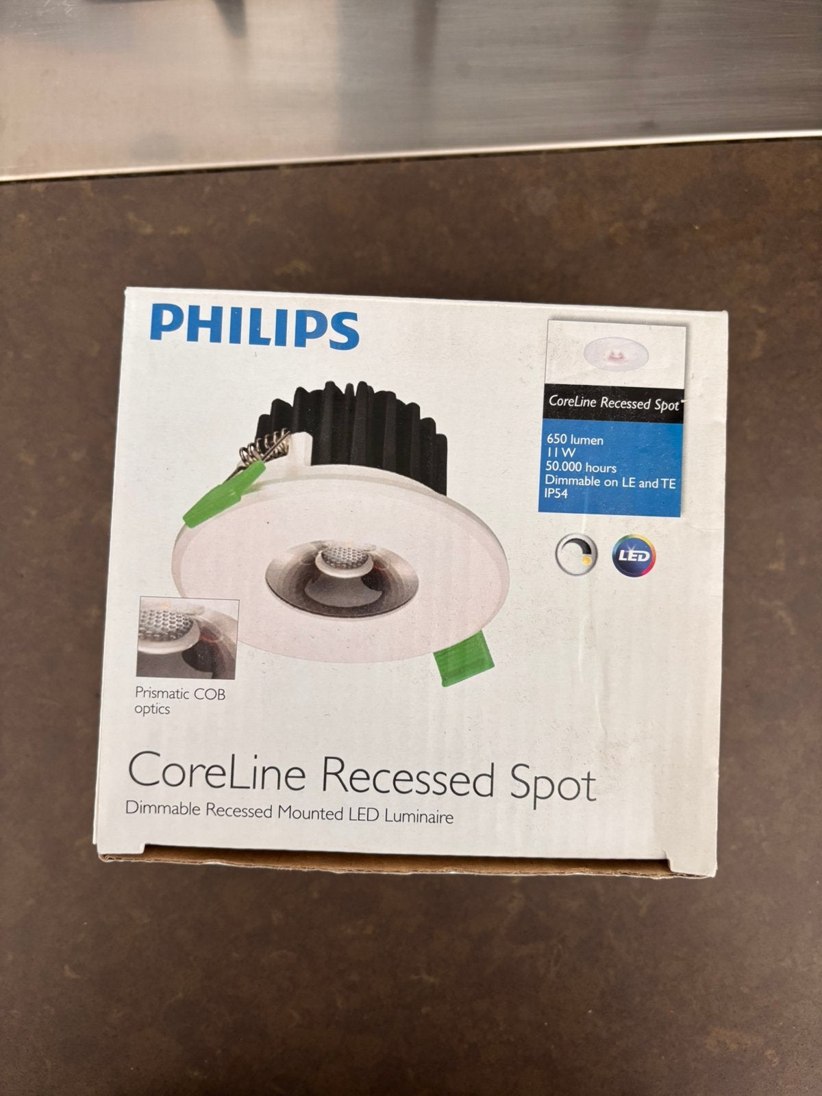 Philips Coreline Recessed Spot IP54, Ophalen, Kunststof, Inclusief lichtbron, Nieuw