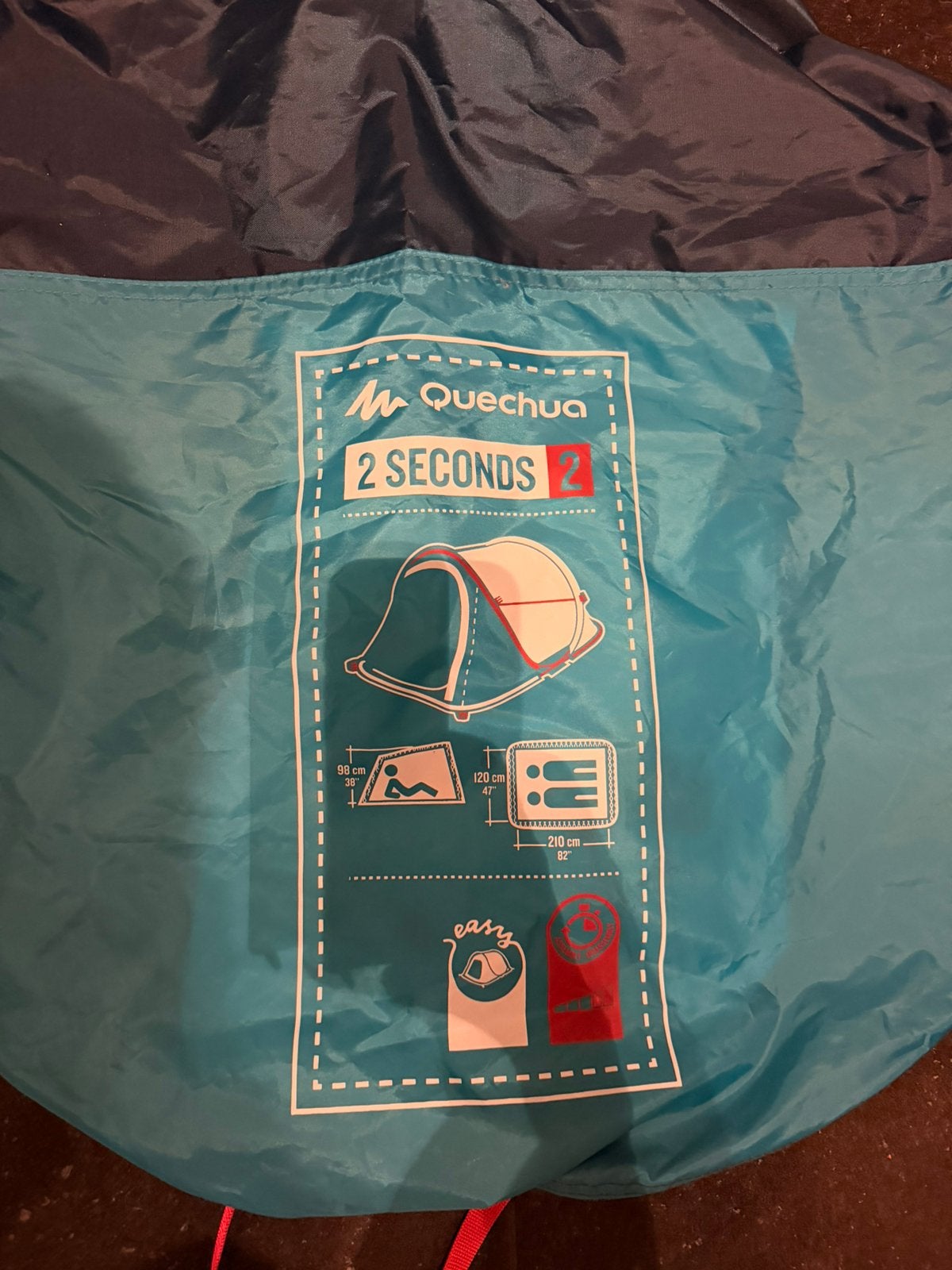 Quechua 2 seconds tent 2 personen Decathlon, Ophalen of Verzenden, Zo goed als nieuw
