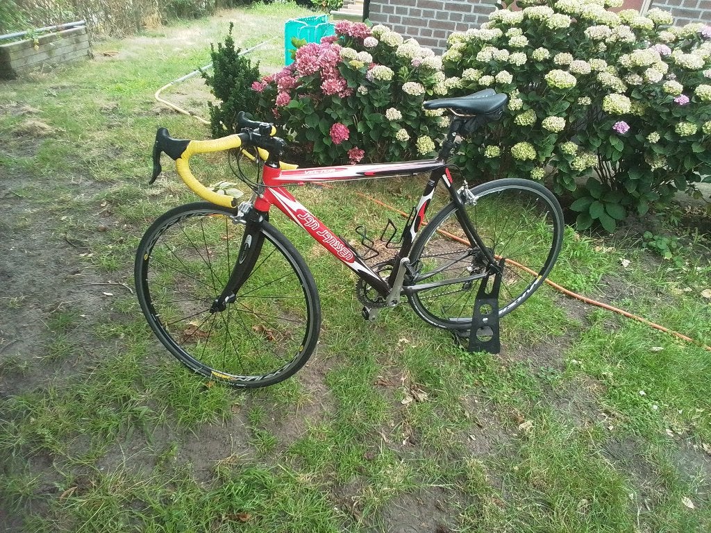 Racefiets, Jan Jansen' carbon, Gebruikt, Velgrem, 15 tot 20 versnellingen, 53 tot 57 cm
