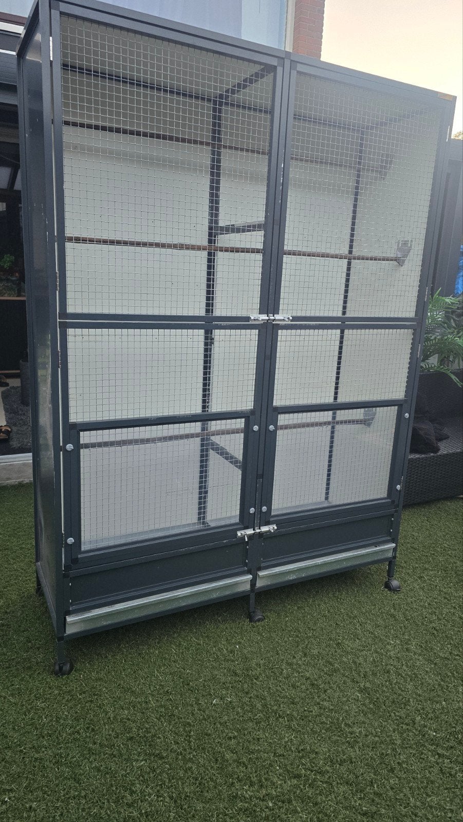 Voliere aluminium, Dieren en Toebehoren, Vogels | Hokken en Kooien, Ophalen of Verzenden, Aluminium, Volière