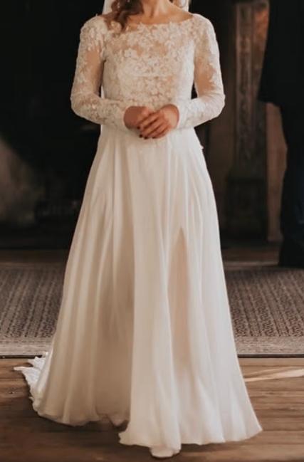 Prachtige flowy Bruidsjurk Rosa Clara Alma Novia maat 38, Ophalen, Gedragen, Overige kleuren, Trouwjurk