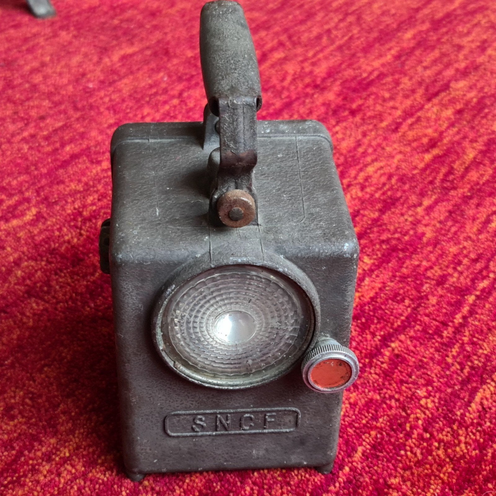Vintage Franse spoorweglantaarn - SNCF, Ophalen of Verzenden
