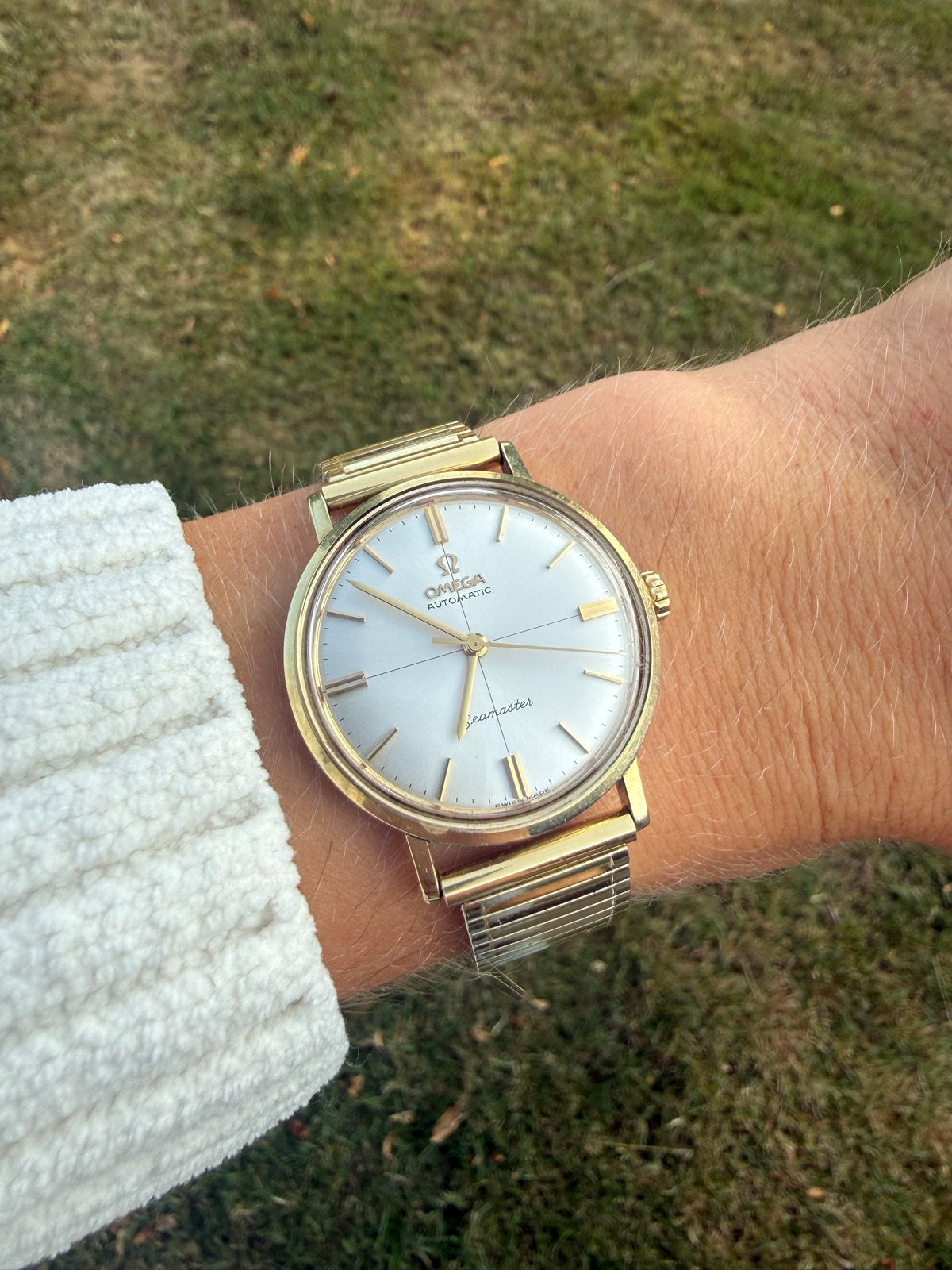 Omega Seamaster Automatic 14k Goud 35mm, Gebruikt, Polshorloge, Ophalen of Verzenden, Omega