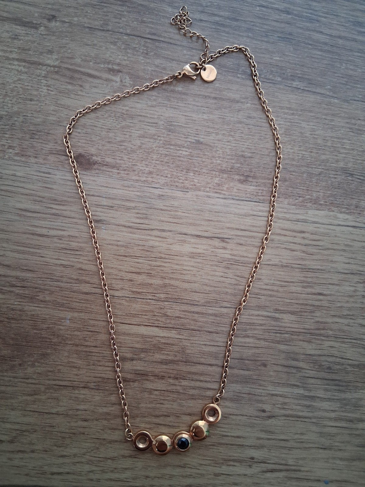 Melano ketting met 1 steentje, nog nooit gedragen, Overige materialen, Nieuw, Ophalen of Verzenden, Met edelsteen