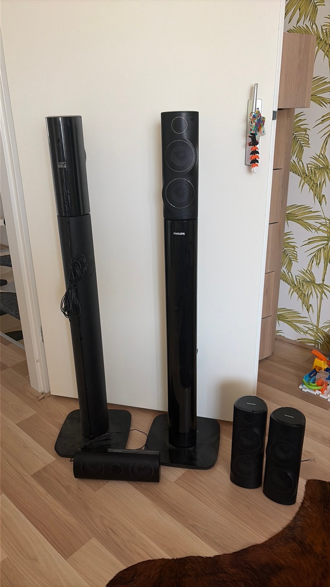 Philips 5.0 Speakerset (excl. subwoofer/receiver), Philips, Gebruikt, 70 watt of meer, Ophalen of Verzenden