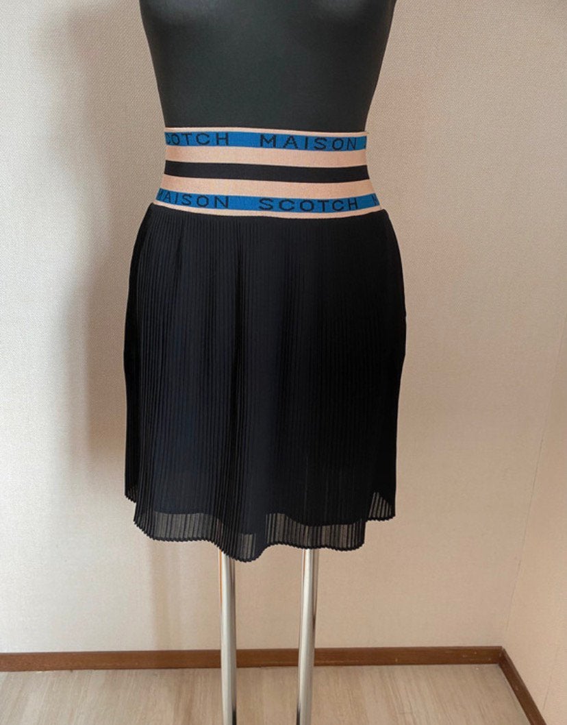 Maison Scotch plissérokje – als nieuw!  - maat M, Maat 38/40 (M), Zwart, Ophalen of Verzenden, Zo goed als nieuw