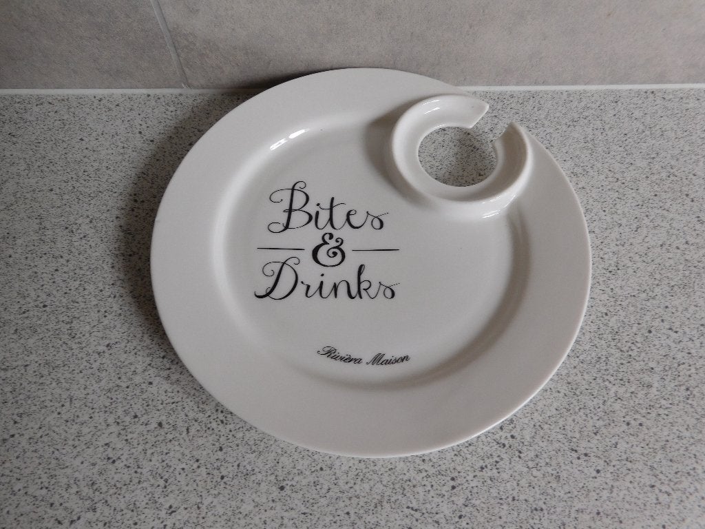 Rivièra Maison Bord Bites & Drinks - 17 cm, Overige merken, Keramiek, Ophalen of Verzenden, Zo goed als nieuw