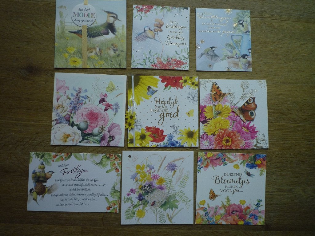 Marjolein Bastin vogels bloemen vlinders kievit koolmees, Ophalen of Verzenden, 1980 tot heden, Hond of Kat
