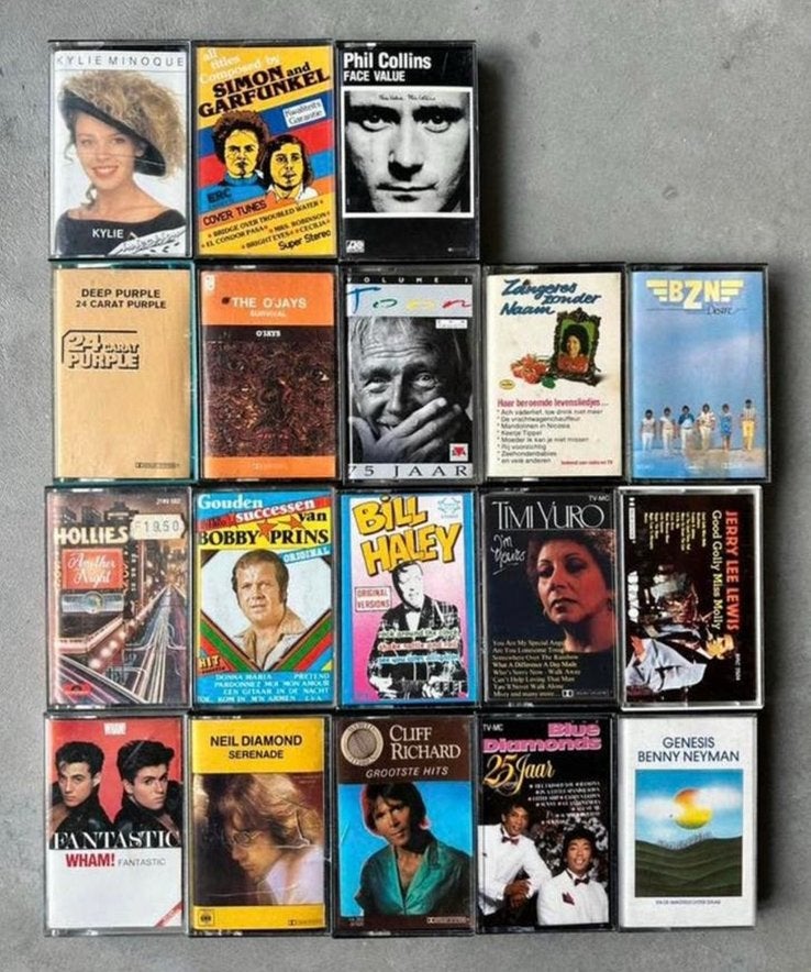 Cassettebandjes Wham Kylie Genesis Deep Purple Art Garfunkel, 1 bandje, Ophalen of Verzenden, Zo goed als nieuw, X