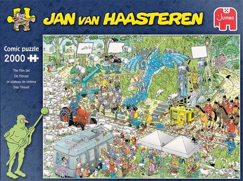 Jan van Haasteren - De Filmset - 2000 stukjes (AANBIEDING), Ophalen of Verzenden, Meer dan 1500 stukjes, Nieuw, Legpuzzel