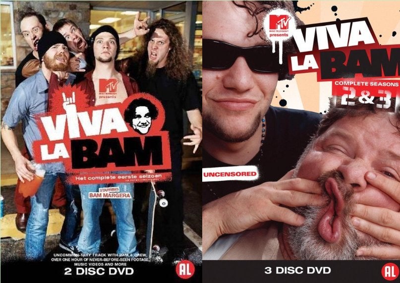 Viva La Bam - Seizoen 1+2+3 (5xDVD SET) MTV TV-Serie, Alle leeftijden, Ophalen of Verzenden, Zo goed als nieuw, Komedie