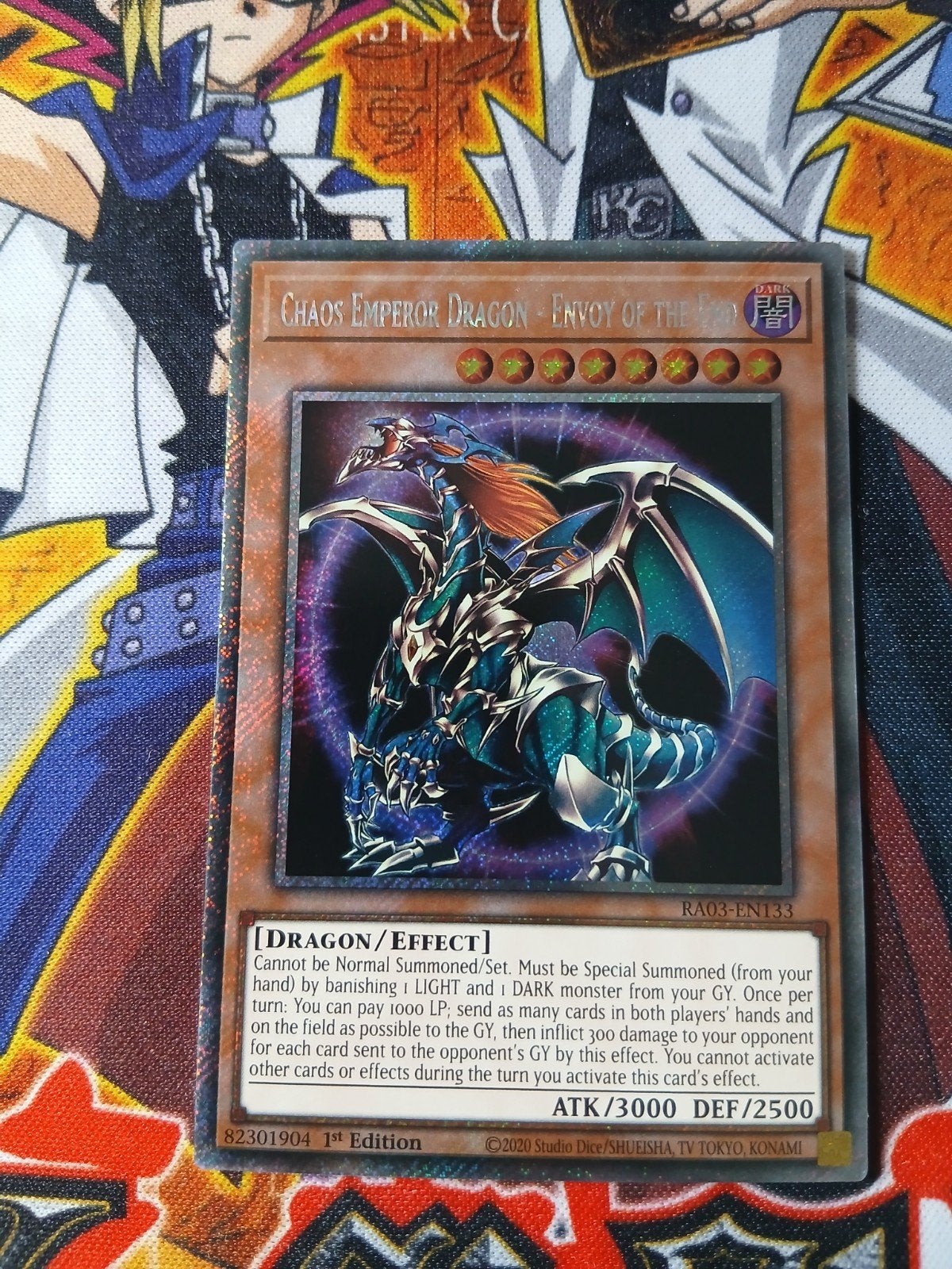 Chaos Emperor Dragon Envoy of the End - Platinum Secret Rare, Ophalen of Verzenden, Zo goed als nieuw, Foil