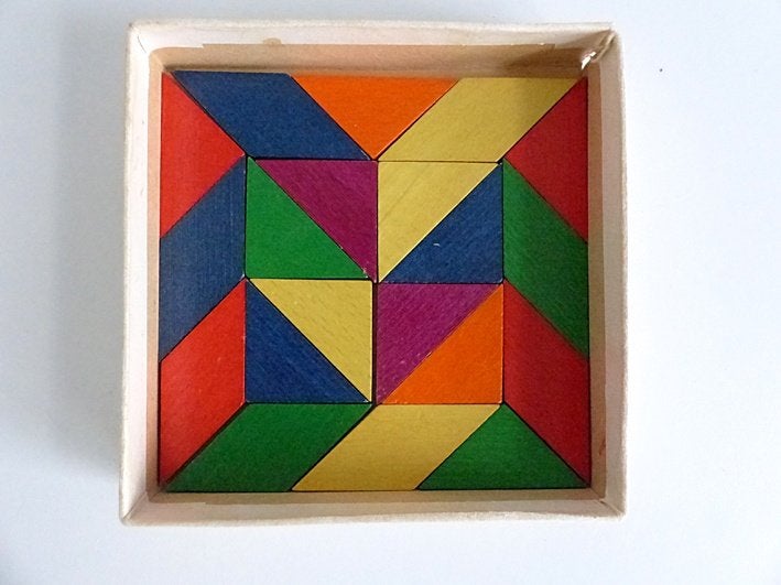 vintage SIO mosaic hout, Ophalen of Verzenden