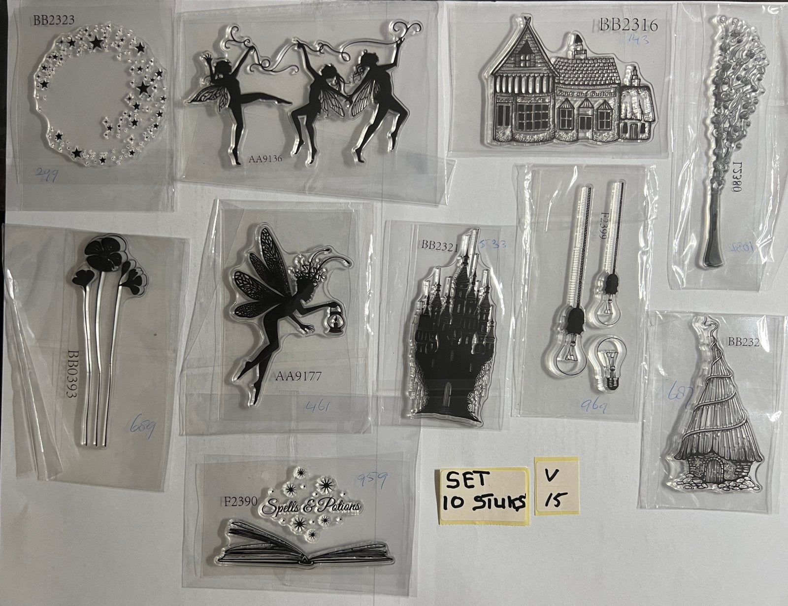 Set van 10 stempels met Lavinia afbeeldingen Nieuw, Hobby en Vrije tijd, Stempelen, Ophalen of Verzenden, Nieuw, Clearstamp