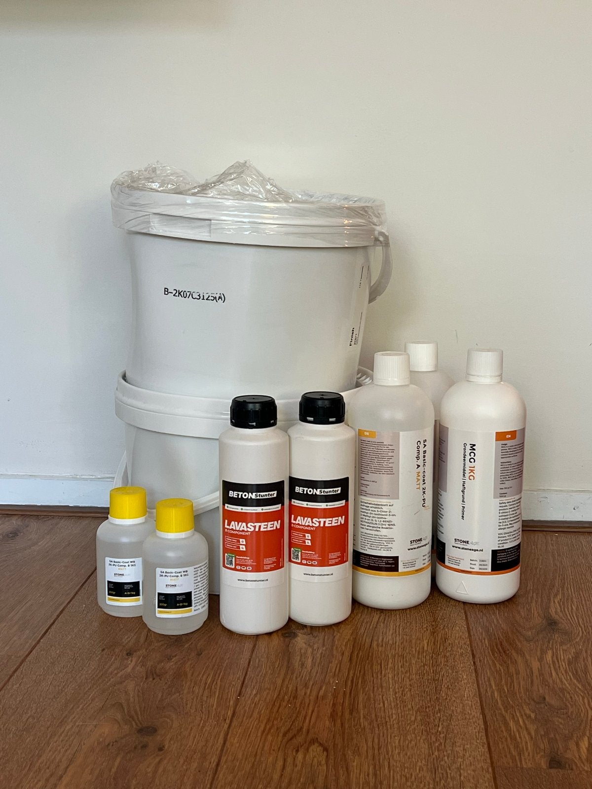 Gietvloer pakket 20KG warm grijs (Betonstunter)