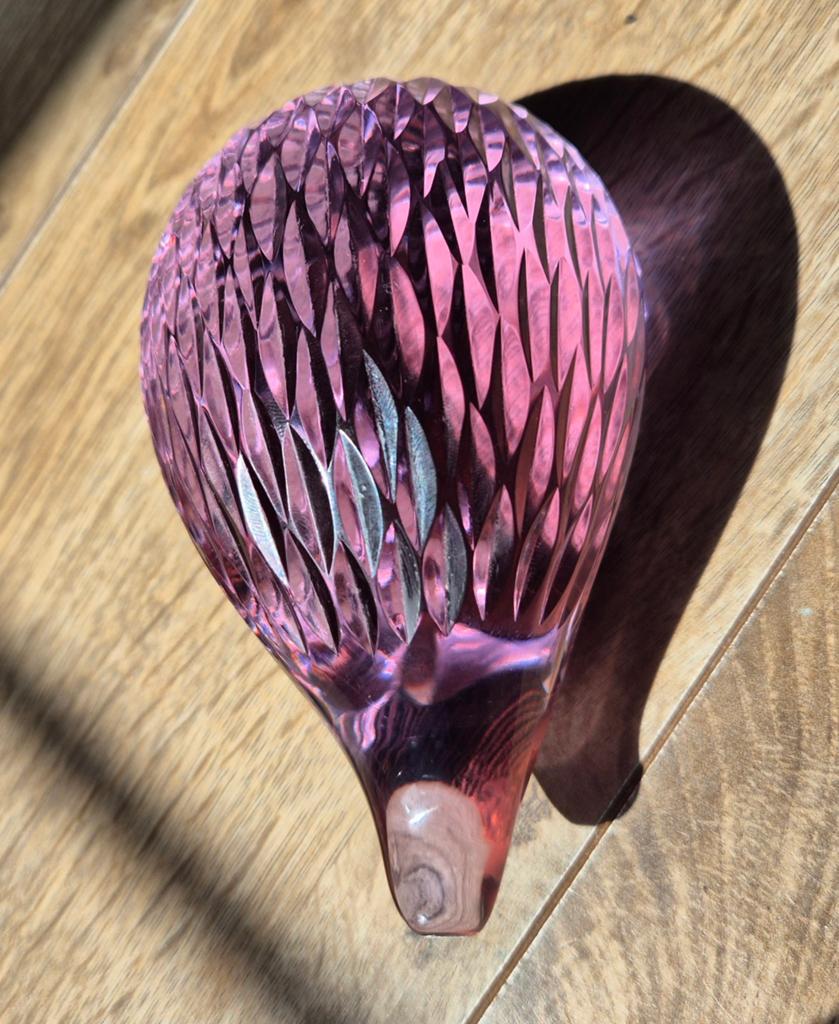 Vintage Glazen Egel Miloslav Janků ZBS Roze/Violet, Ophalen of Verzenden