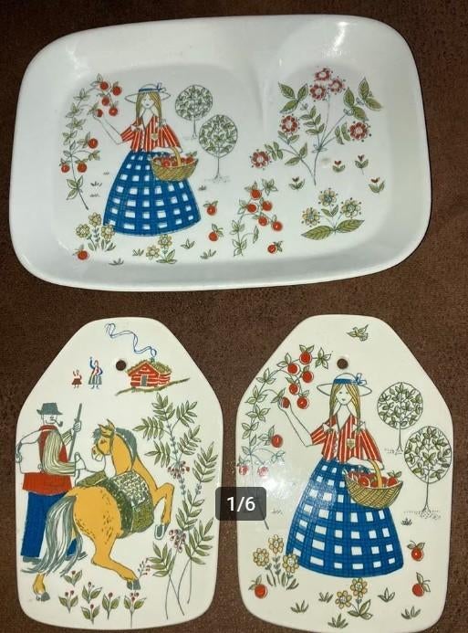 Mooie set Norge Noorwegen Servies Figgjo 1960 PPSTK!!!, Gebruikt, Verzenden, Bord(en), Overige stijlen