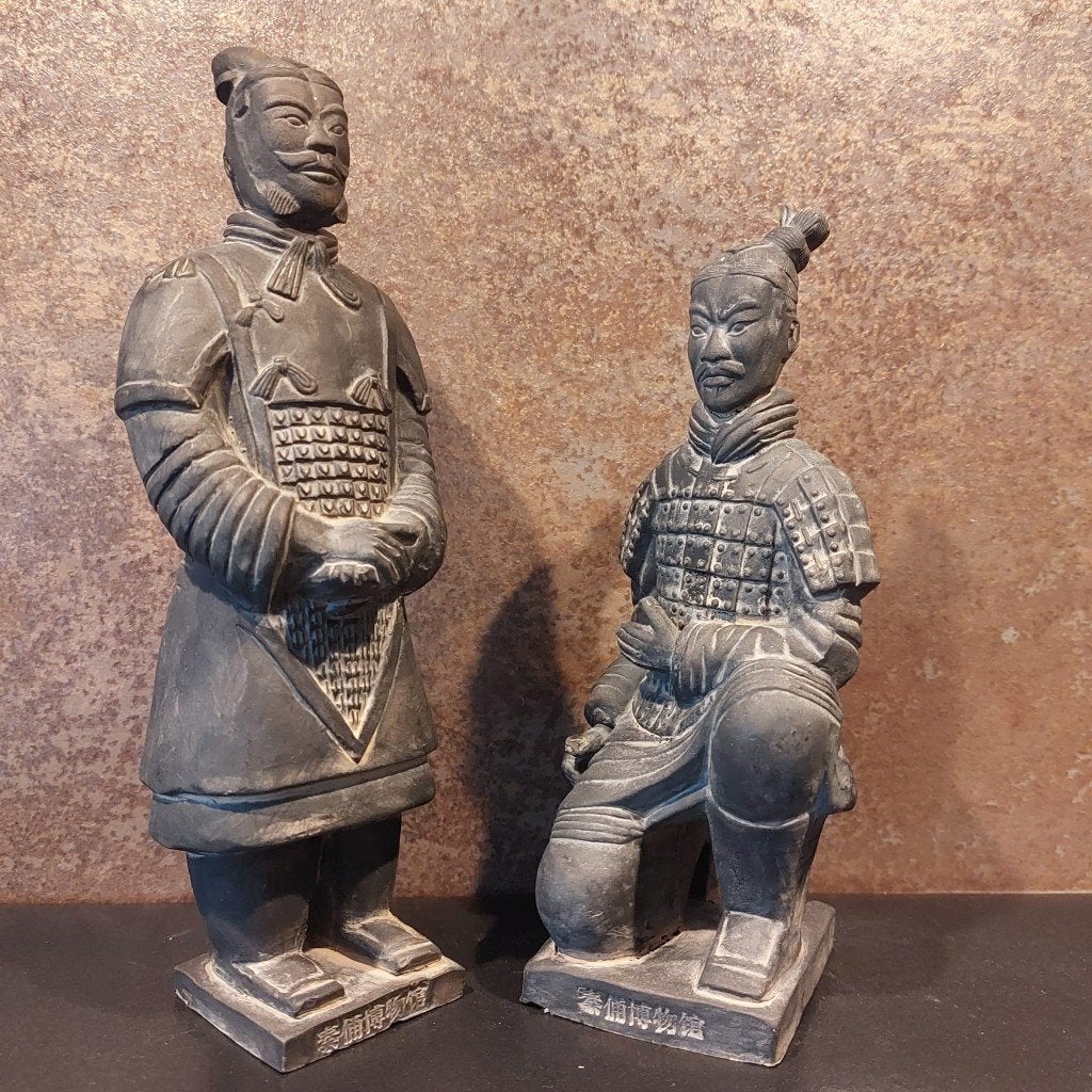2 Chinese wachters terracottaleger keizer Qin Shi Huang,, Ophalen of Verzenden