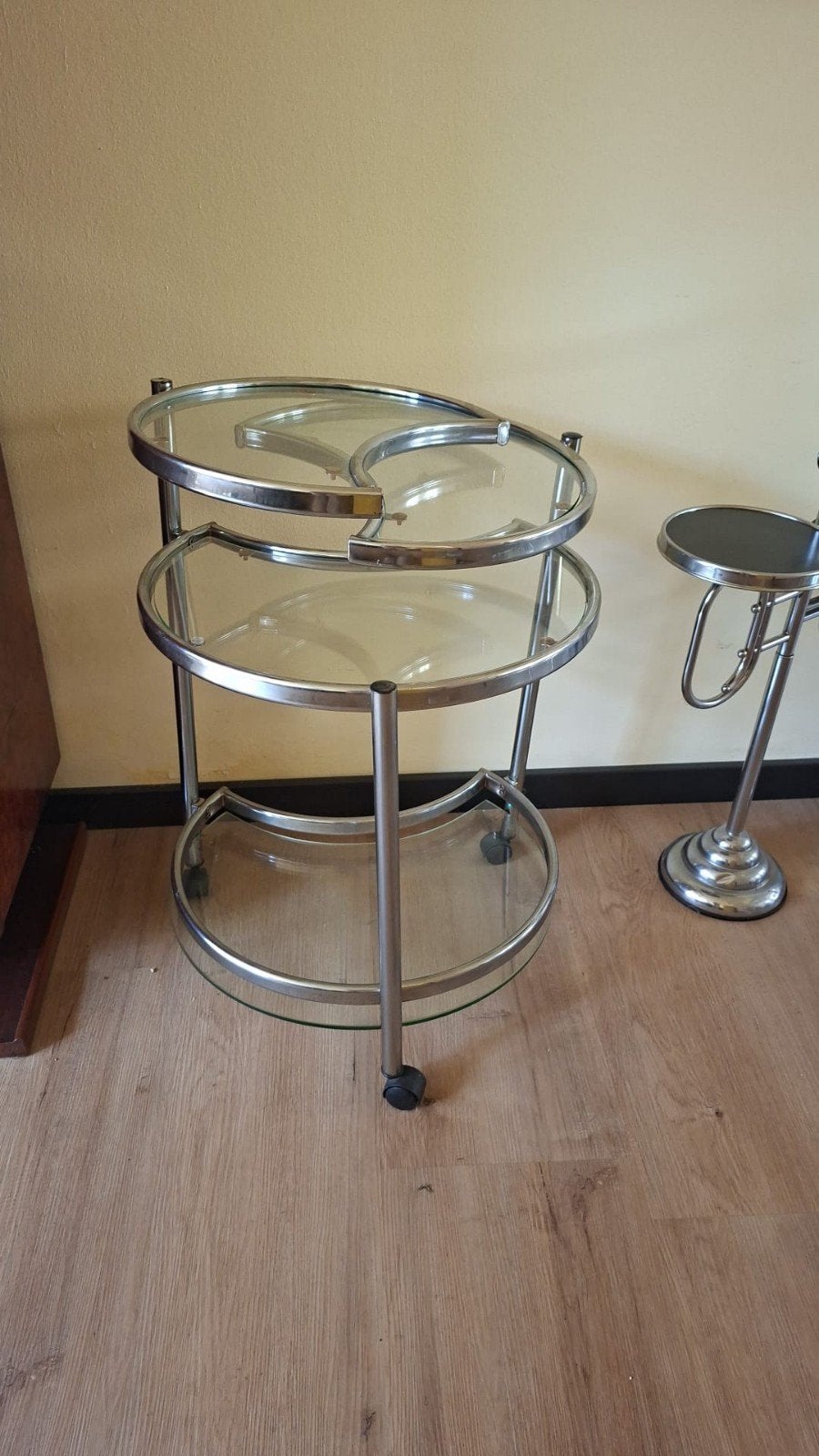 Set van 3 Art Deco Bijzettafels en Staande Asbak, Antiek en Kunst, Ophalen
