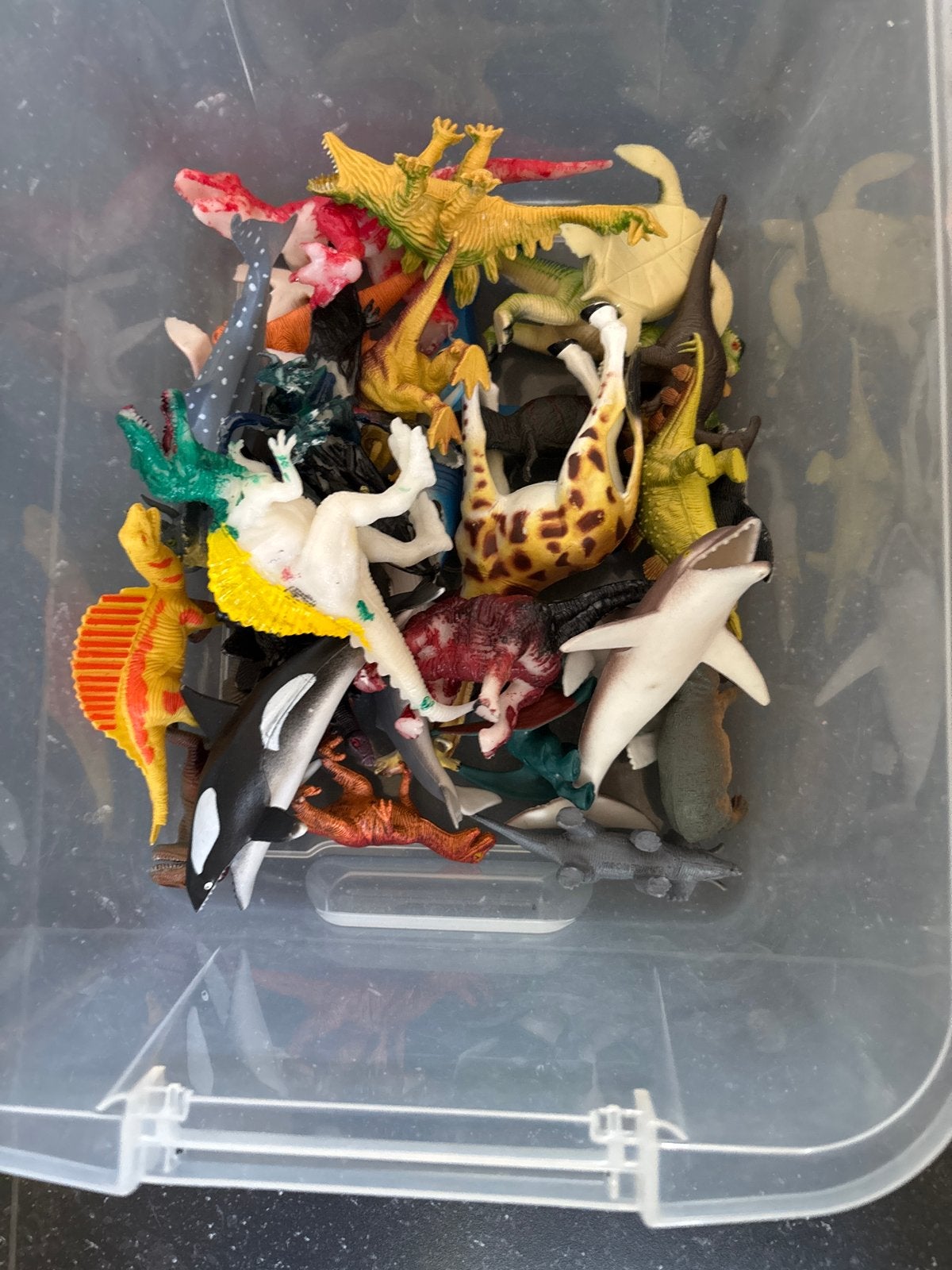 Grote verzameling speelgoeddieren (dinosaurussen, zeedieren), Kinderen en Baby's, Ophalen, Gebruikt, Jongen of Meisje