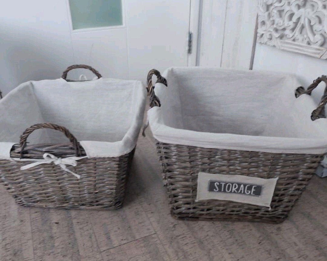 Diverse brocante vintage houten en rieten woonaccessoires, Ophalen of Verzenden, Rond, Riet
