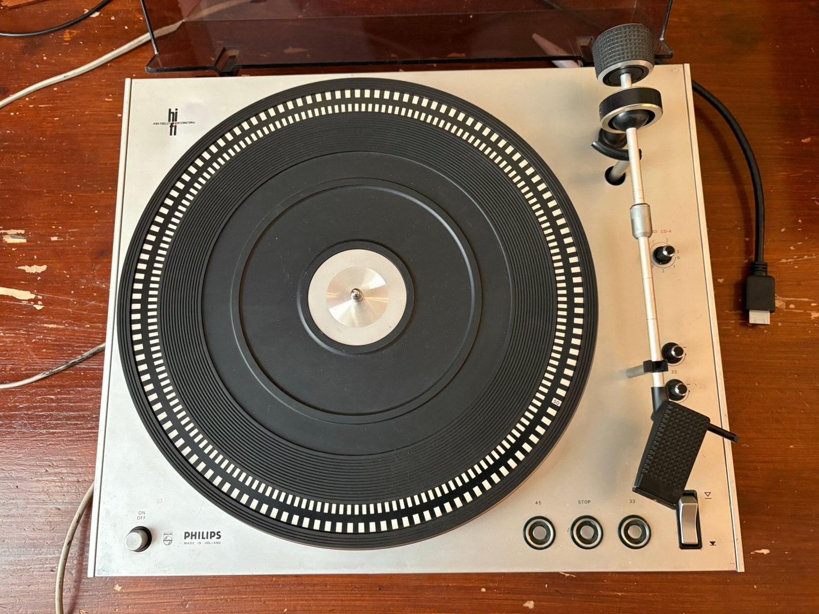 Philips platenspeler Electronic 312 + Philips 400 element, Ophalen, Philips, Gebruikt, Automatisch