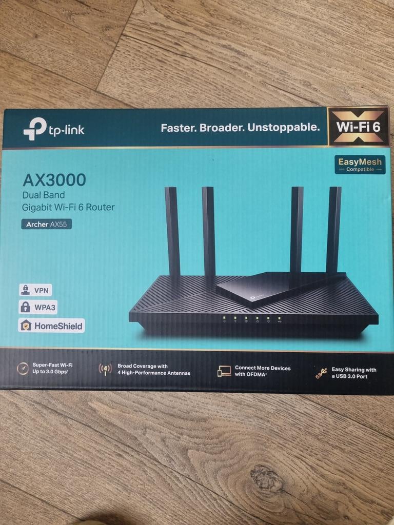 TP-Link AX3000 Dual Band Gigabit Wi-Fi 6 Router, Ophalen of Verzenden, Zo goed als nieuw, TPLink