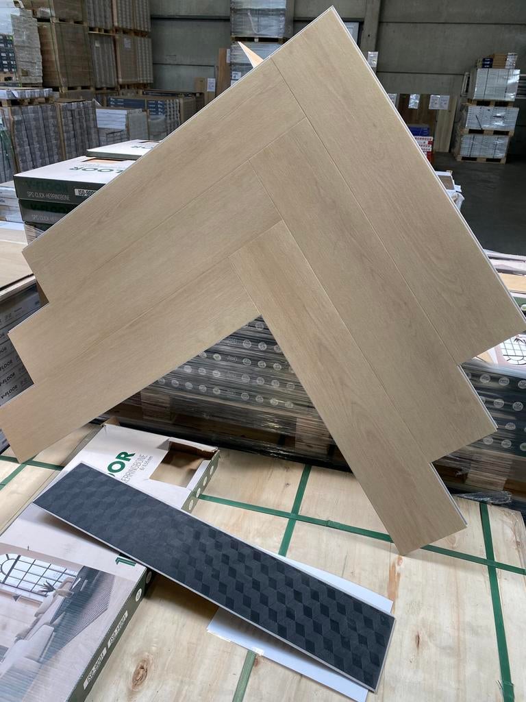 Partij pvc click visgraat, Ophalen, Zo goed als nieuw, 75 m² of meer, Overige typen