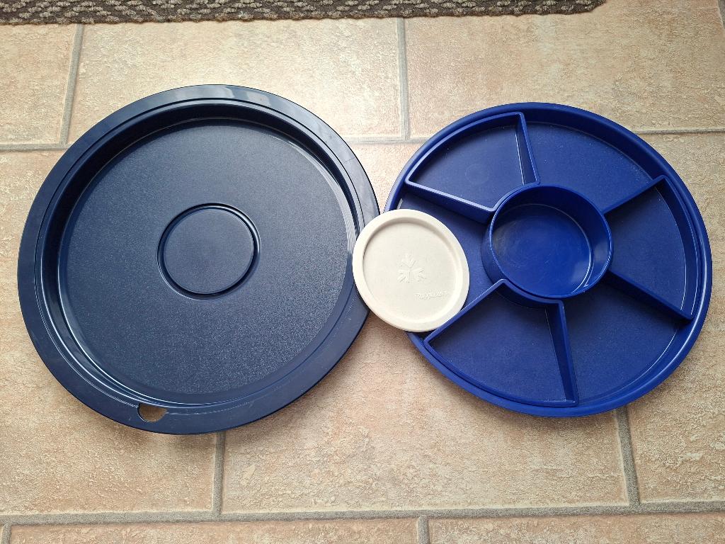 Tupperware Preludio serveerschaal blauw nieuw, Ophalen of Verzenden, Nieuw, Blauw, Schaal