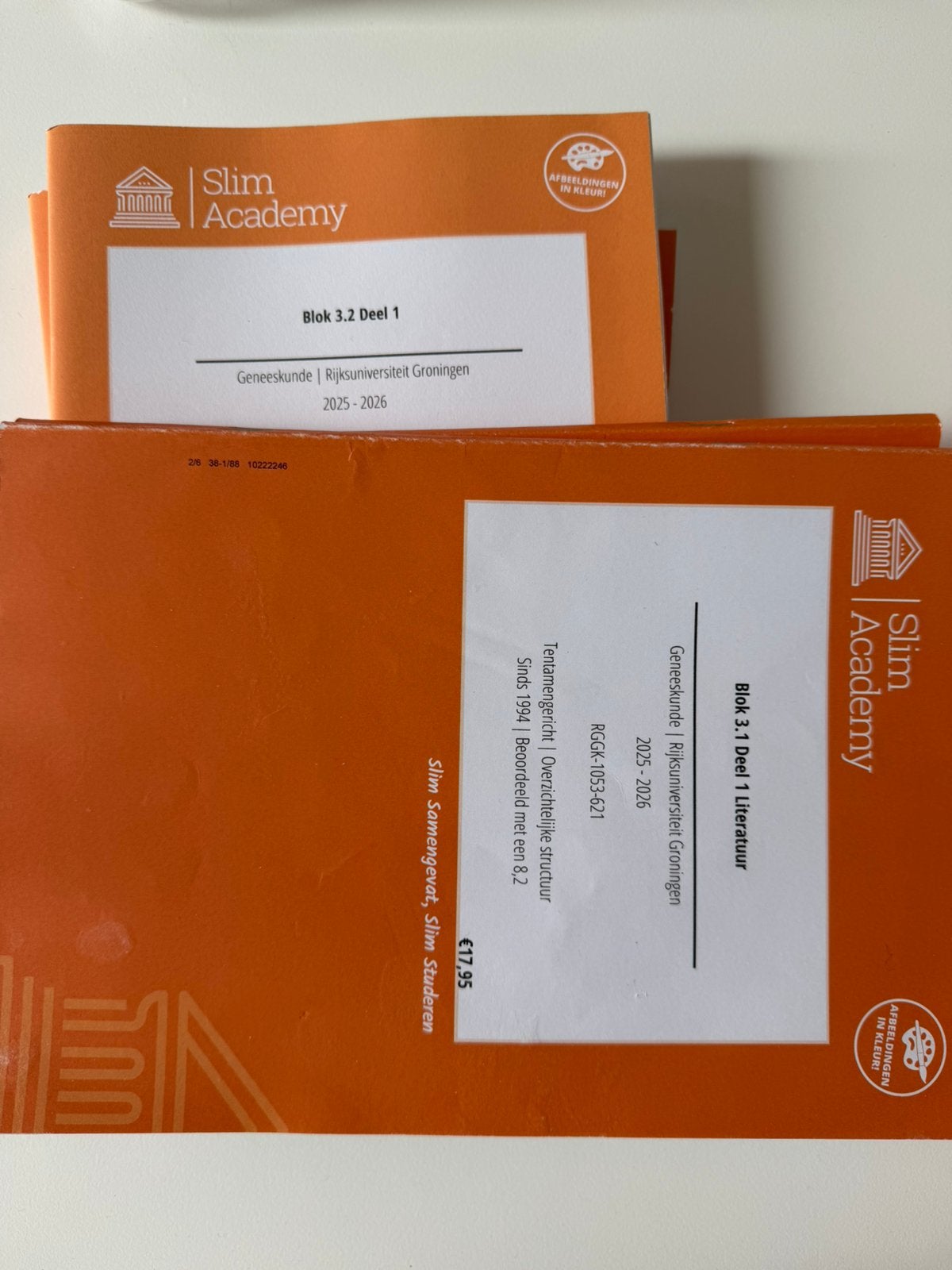 Slim academy geneeskunde thema 1 en 2 jaar 3 RUG, Ophalen, Beta, Zo goed als nieuw, WO