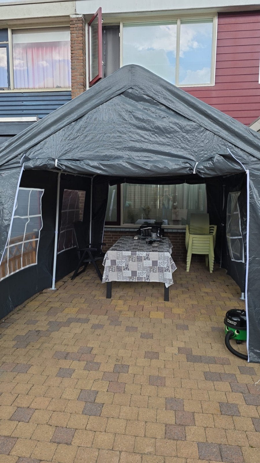 Partytent 4x3 meter met nieuw bovendoek en klemmetjes, Tuin en Terras, Ophalen, Nieuw, 2 meter of meer, Partytent