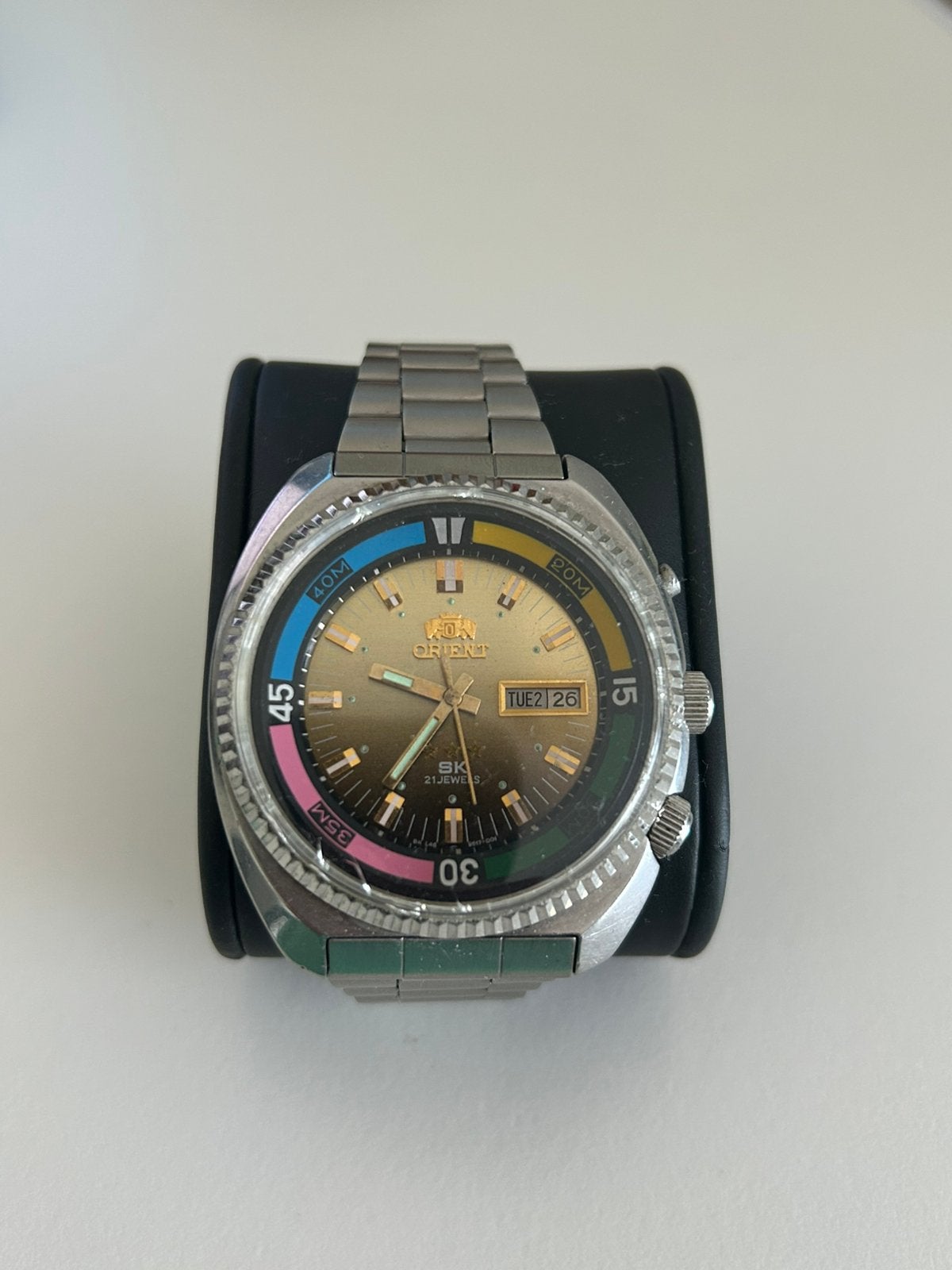 Orient Sea King Automatic (vintage), Overige merken, Staal, Met bandje, 1960 of later