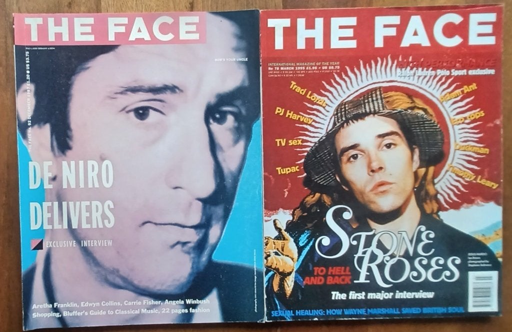 2x THE FACE// Stone Roses/Robert De Niro/PJ Harvey/Tupac/, Verzenden, Zo goed als nieuw, Damesbladen