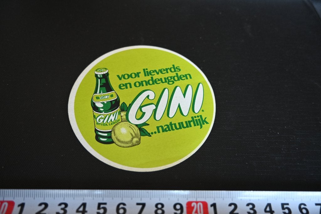 sticker voor lieverds en ondeugden GINI natuurlijk, Verzamelen, Ophalen of Verzenden, Zo goed als nieuw