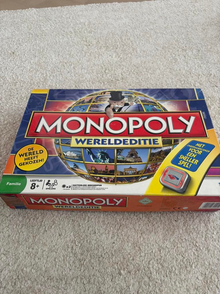 Monopoly Wereldeditie Spel, Ophalen of Verzenden, Zo goed als nieuw