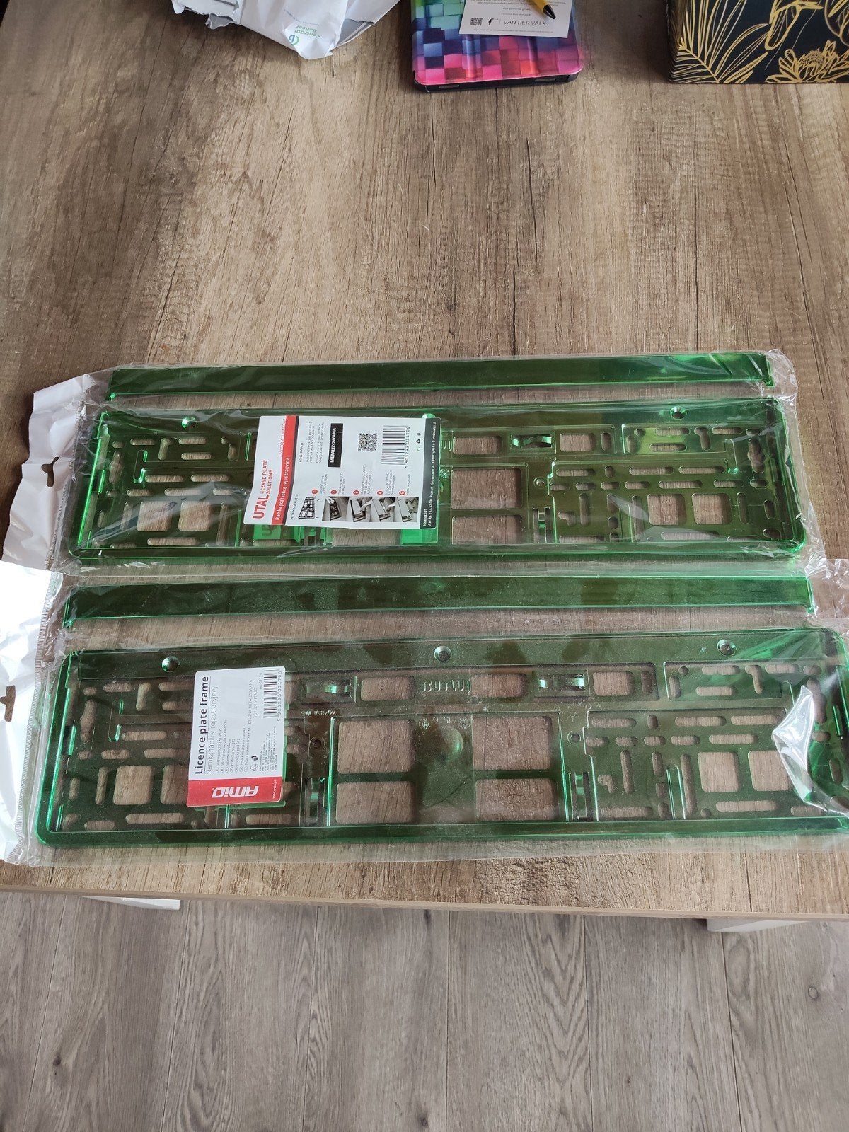 Nieuwe groene kentekenplaathouders (2 stuks), Ophalen, Nieuw