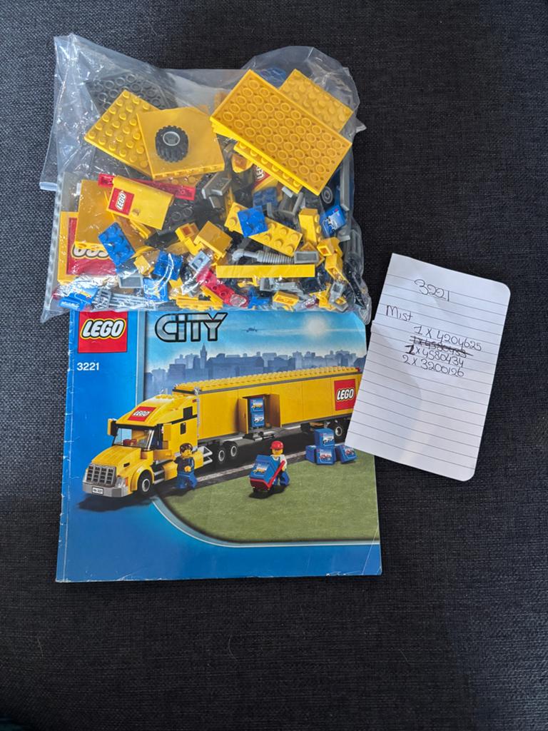 LEGO City Vrachtwagen (3221) - met instructies, Kinderen en Baby's, Speelgoed | Duplo en Lego, Lego, Ophalen of Verzenden, Compleet