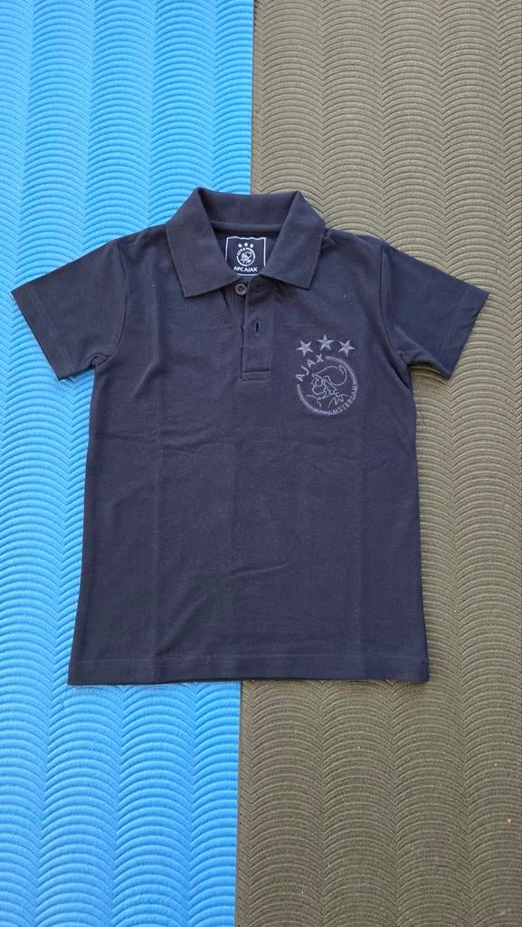 Ajax polo donkerblauw, maat 128, Kinderen en Baby's, Kinderkleding | Maat 128, Ajax, Gebruikt, Ophalen of Verzenden, Shirt of Longsleeve