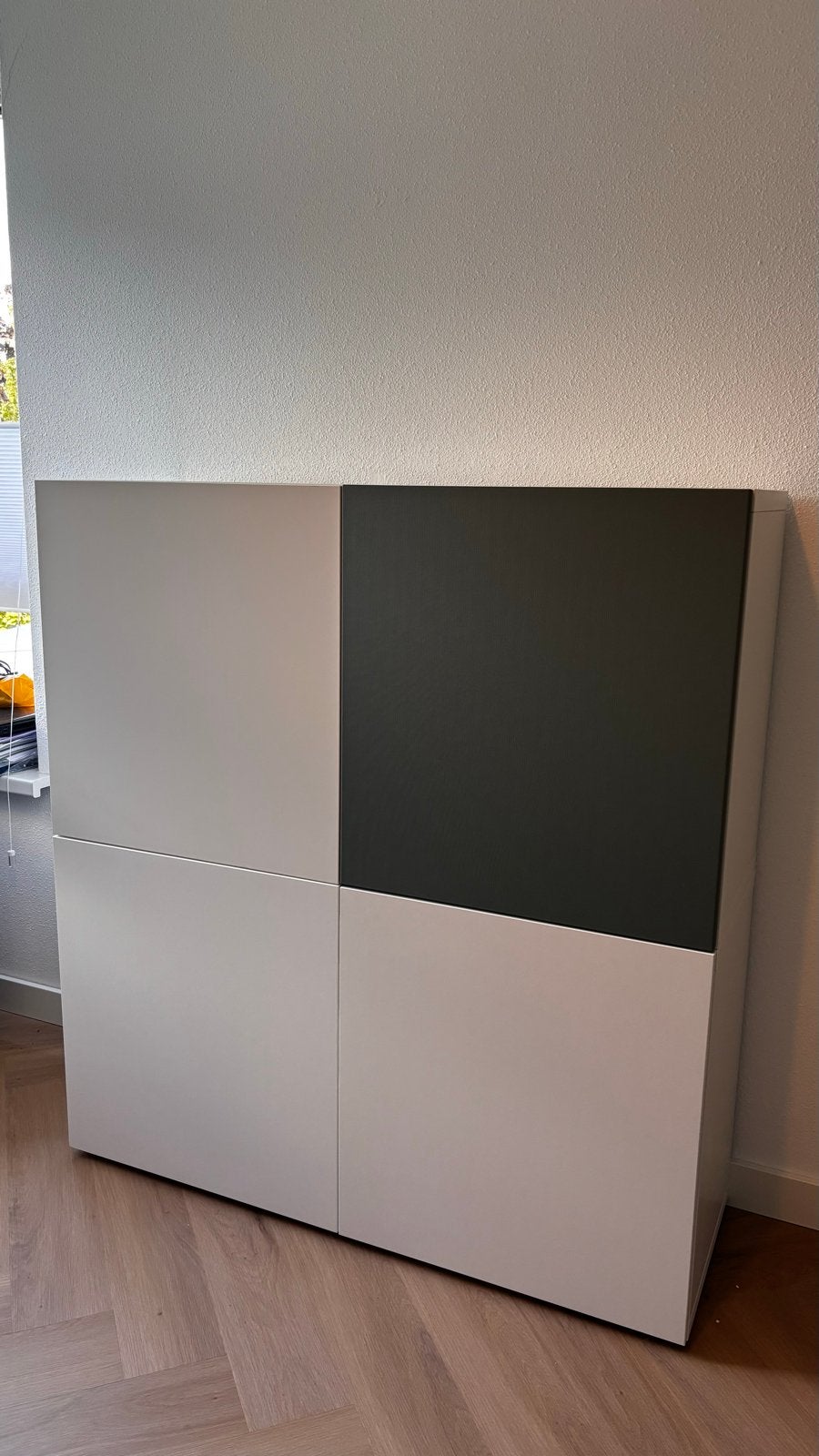 2x IKEA Besta kasten 120x42x64 - Wit/Antraciet, Ophalen, Gebruikt