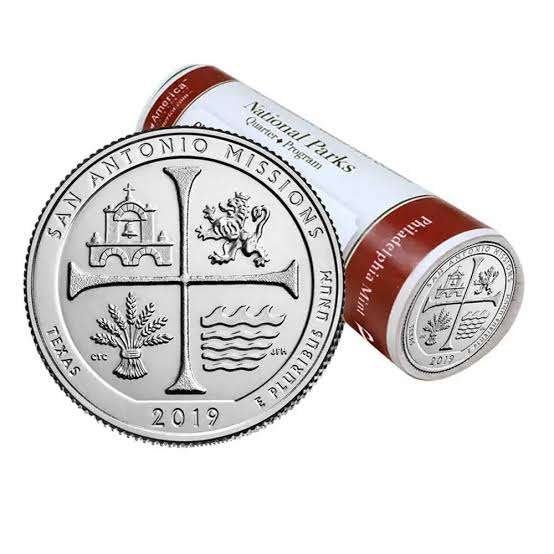 Amerika - Quarter 2019 - San Antonio Missions National Park, Verzenden, Noord-Amerika, Losse munt