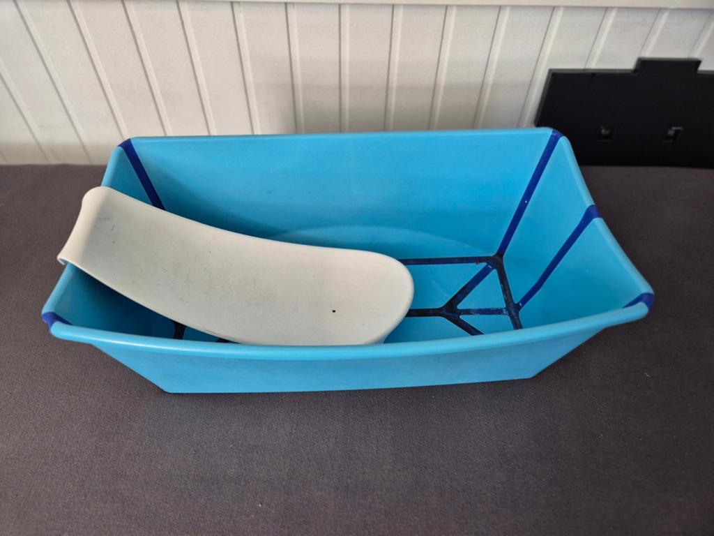Stokke XL babybadje incl newborn zitje, Gebruikt, Badje, Standaard, Ophalen