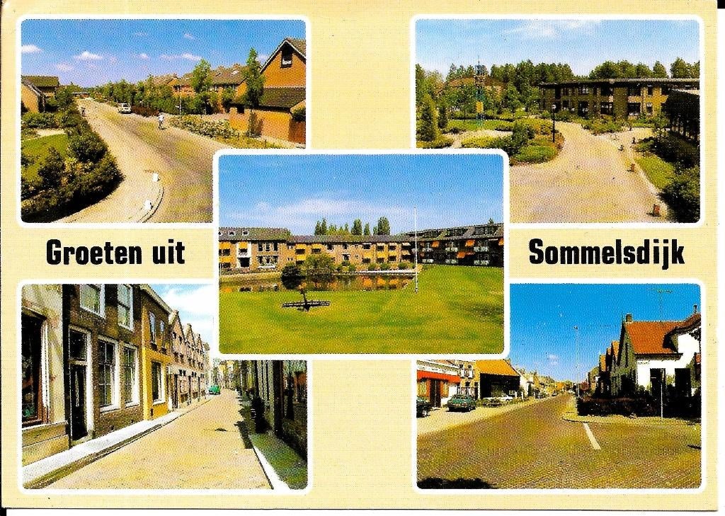Ansichtkaart	Sommelsdijk	5-luik, Verzamelen, Ansichtkaarten | Nederland, Verzenden, 1980 tot heden, Gelopen, Zuid-Holland